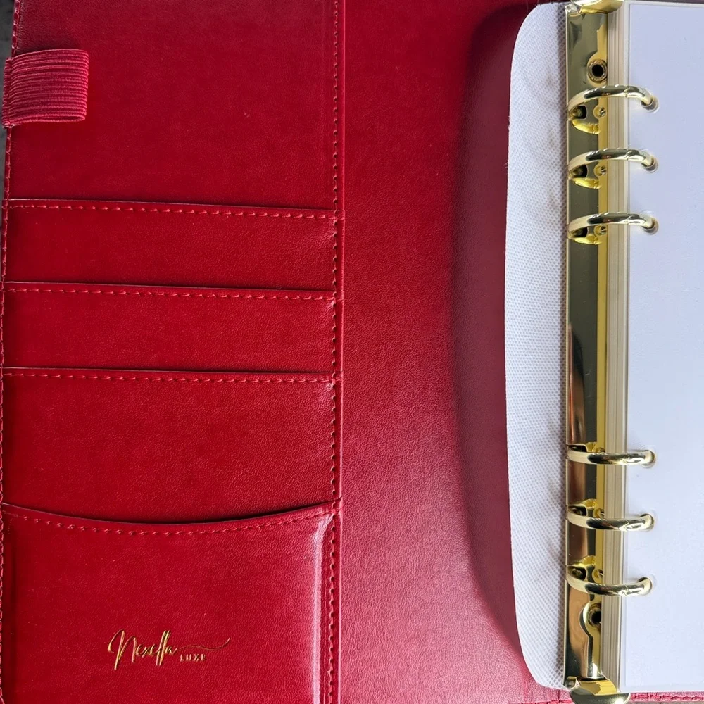 Brown Checkered A5 Planner with RED INTERIOR - Picture 6 of 15